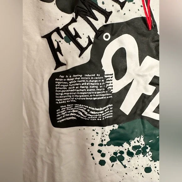 NWT Offbeat Short‎ Sleeve Graphic T Shirt White Embroidered Mens Sz S Small - Picture 4 of 11